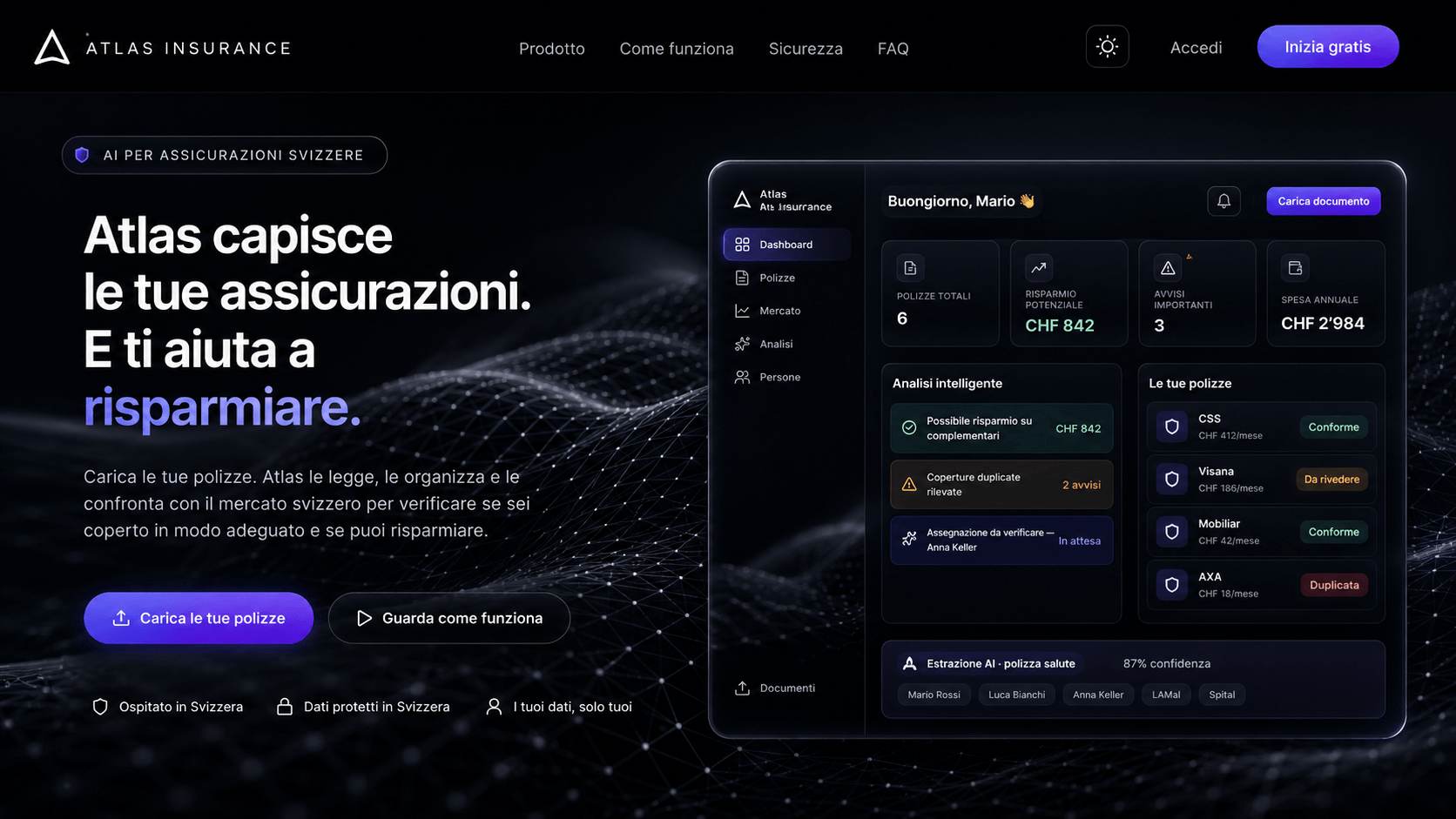 Atlas Insurance intelligence dashboard